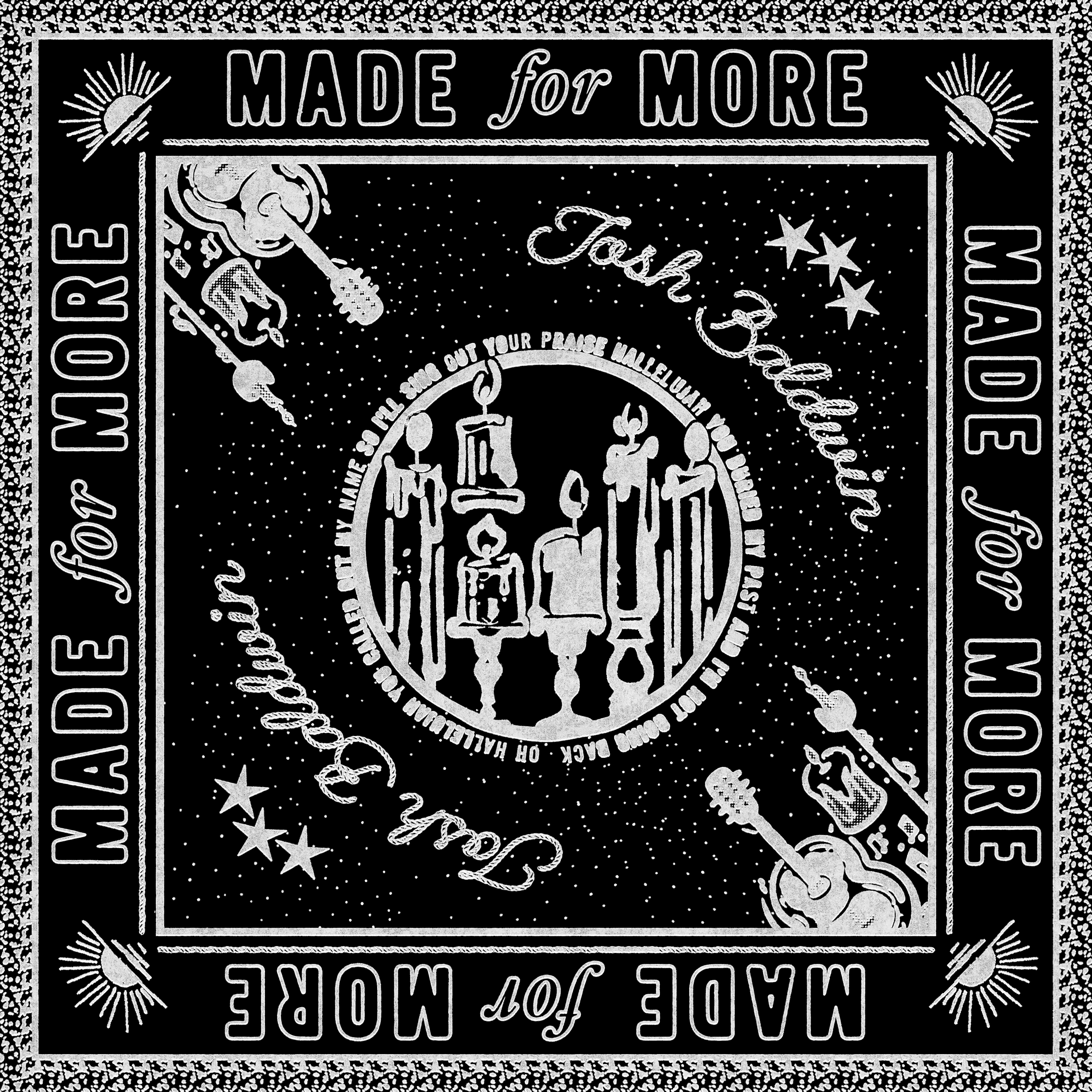 MADE FOR MORE- BANDANA (BLACK/WHITE)
